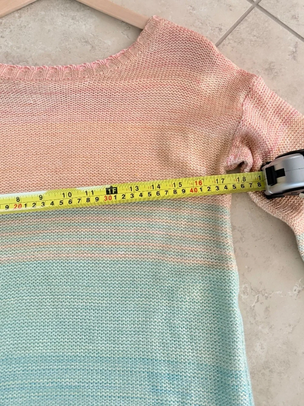 Willow & Clay Metallic knit shimmer pastel sweater Size S